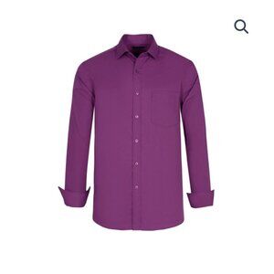 Sedyrak Men's Long Sleeve Button Down Shirt 5XLT Purple NEW